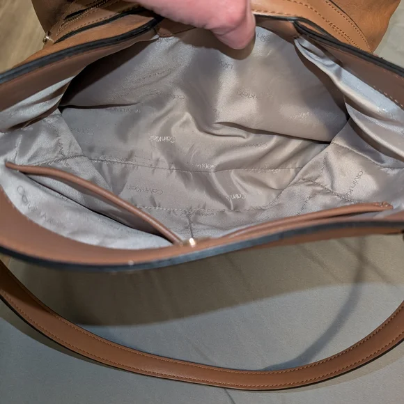 Calvin Klein Brown Leather Shoulder Bag - Picture 4 of 7